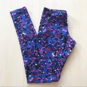 Funky Purple Pink Colorful Leggings Small
